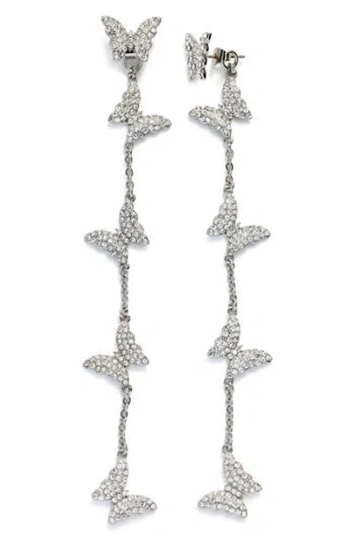 Kleinfeld Pavé Crystal Butterfly Linear Drop Earrings