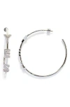 Kleinfeld 'yes' Cubic Zirconia Hoop Earrings In Silver