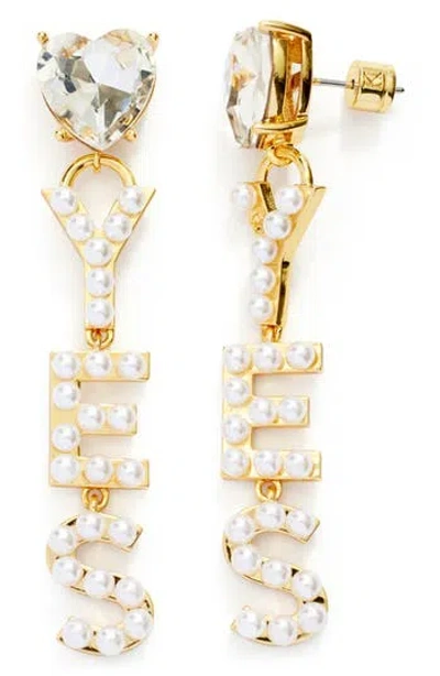 Kleinfeld 'yes' Faux Pearl Drop Earrings