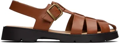 Kleman Tan Babord Vgt Fisherman Sandals In Caramel