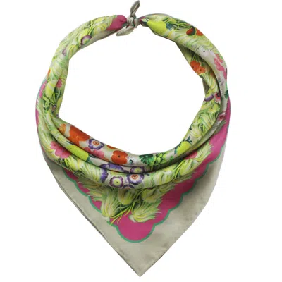 Klements Women's Bandana Scarf In Flowers Of The Nile In Green