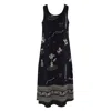 Klements Women's Black Fleet Dress In Ancient Hearts Silk In Black