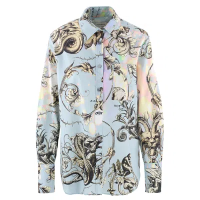 Klements Women's Blue Eugene Shirt In Fantasia Cloud Bleed Print