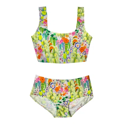 Klements Women's Green Bikini In Flowers Of The Nile