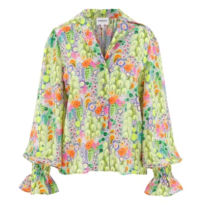 Klements Women's Green Maudie Shirt In Flowers Of The Nile