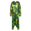 Klements Women's Green Virginia Dress In Illuminated Acacia Print In Multi