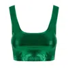 Klements Women's Margate Crop Top In Metallic Green In Green