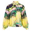 Klements Women's Painters Silk Blouse In Paint Blurs Print