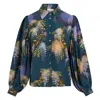 Klements Women's Pink / Purple Paints Silk Blouse In Wisteria Print In Pink/purple