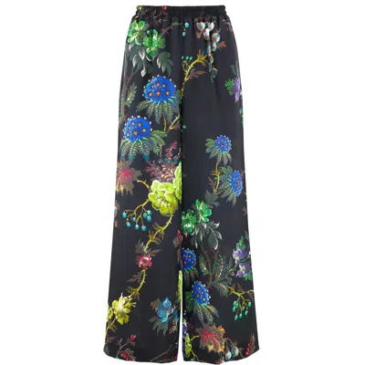 Klements Women's Pluto Trousers In Witchflower Print In Black