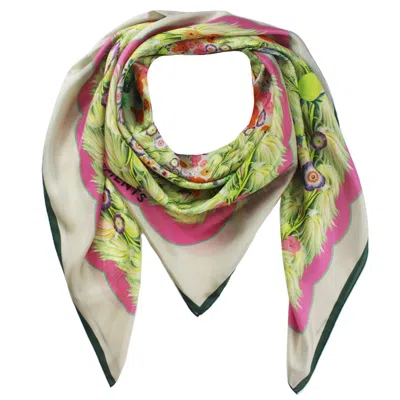 Klements Women's Silk Scarf In Flowers Of The Nile In Pink