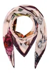 Klements Women's Tattoo Silk Scarf In White