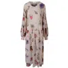 Klements Women's White Dusk Dress In Tattoo Print In White