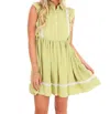 Klesis All I Could Ask For Mini Dress In Dusty Lime In Multi
