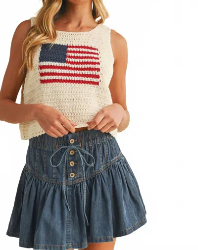 Klesis America Knit Tank In Cream In White