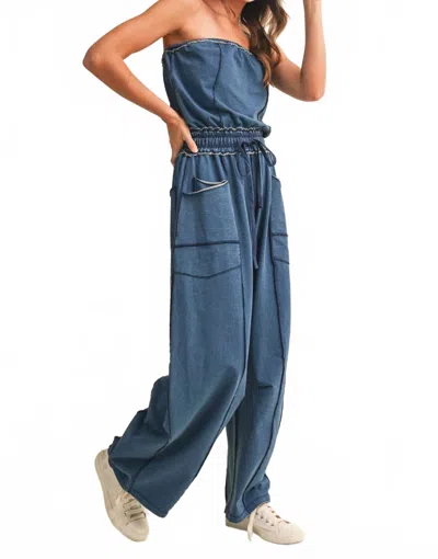 Klesis Ashley Tube Jumpsuit In Blue
