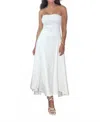 Klesis Cindy Strapless Fit And Flare Maxi Dress In White In White
