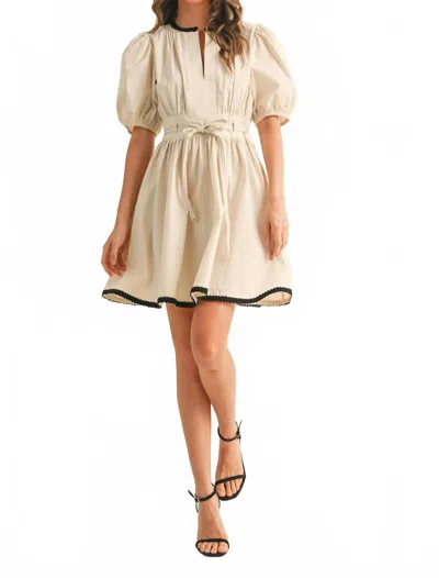 Klesis Cream Noir Mini Dress In Neutral