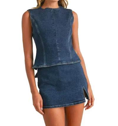 Klesis Delaney Skirt Set In Denim