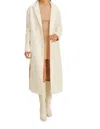 Klesis Double Standard Long Color Block Coat In Ivory/beige In Multi