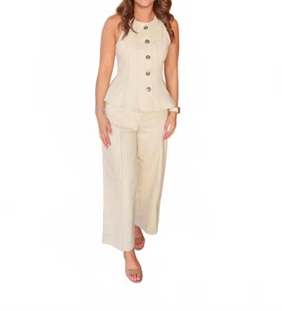 Klesis Fifth Ave Sutton Denim Set In Beige In Neutral