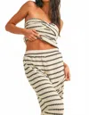 Klesis Front Twisted Tube Top In Black & White In White
