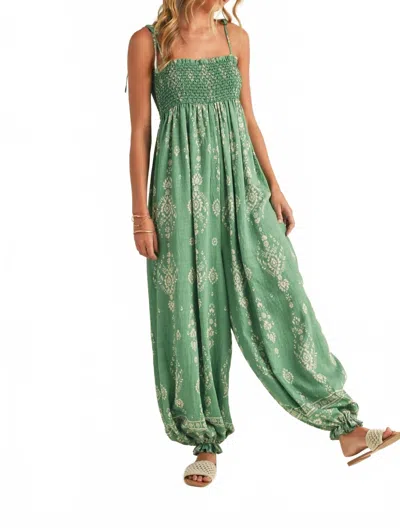 Klesis Janey Balloon Jumpsuit In Green