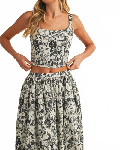 Klesis Kate Corset Cropped Top In Black