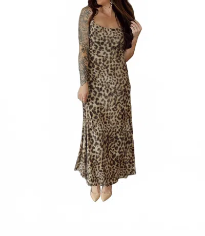Klesis Kenya Maxi Dress In Leopard In Animal Print