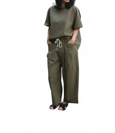 Klesis Layover Two-piece Set In Olive In Green