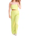 Klesis Linen Two Piece Set In Lime In Multi