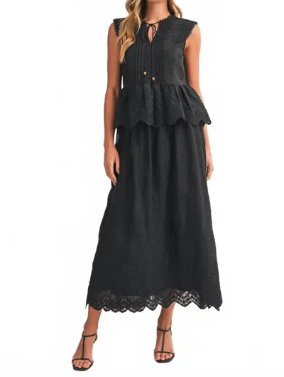 Klesis Maribel Eyelet Set In Black