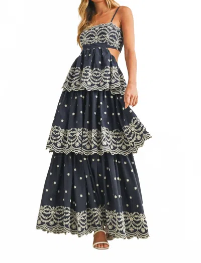 Klesis Marlee Maxi Dress In Navy Blue