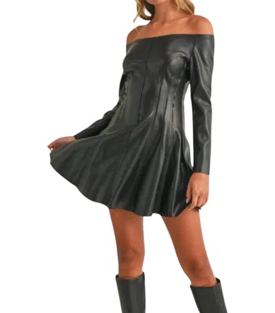 Klesis Odette Off Shoulder Dress In Black
