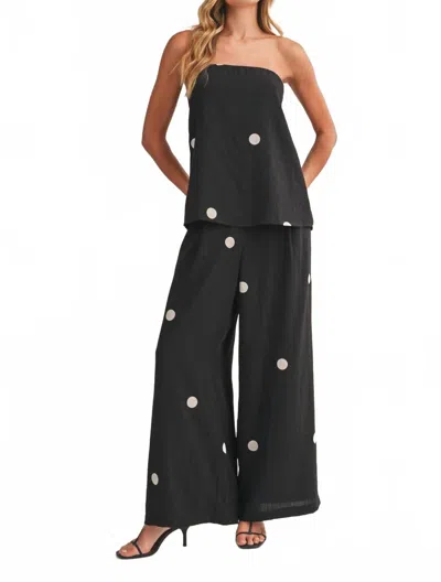 Klesis Polka Dot Tube Set In Black/off White