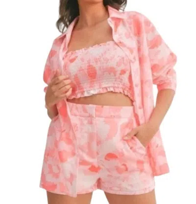 Klesis Printed Print 3 Piece Set In Pink