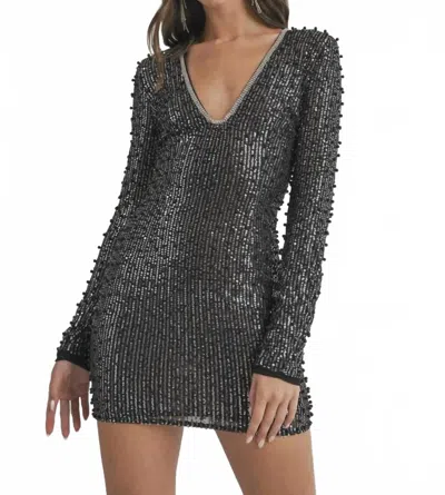 Klesis Sequin Mini Dress In Black