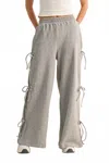Klesis Side Bow Sweatpants In Grey In Gray