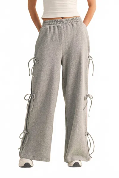 Klesis Side Bow Sweatpants In Grey In Gray