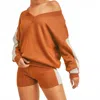 Klesis V-neck Racer Lounge Set In Spiced Copper In Brown