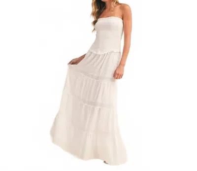 Klesis Wylie Maxi Dress With Lace Details In White