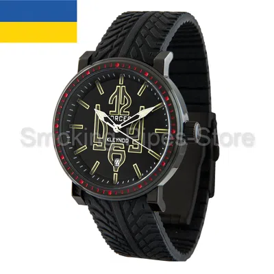 Pre-owned Kleynod Ukraine Brand " Forces" Wristwatch Swiss Quartz Mechanism Model Kfs-810