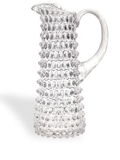 Klimchi Hobnail Crystal Tall Jug In Weiss