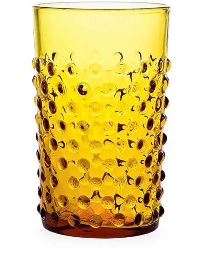 Klimchi Hobnail Textured-finish Tumblers (set Of 6) In Amber