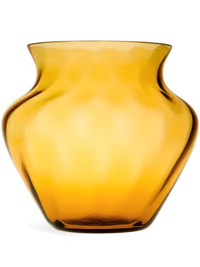 Klimchi Marika Glass Vase (22cm X 23cm) In Yellow