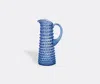 Klimchi Hobnail Crystal Tall Jug In Light Blue