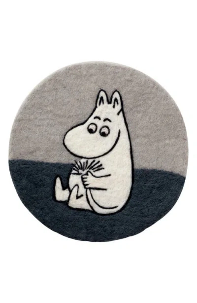 Klippan Kids' Handmade Moomin Woven Wool Seat Pad In Gray