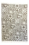 Klippan Moomin Play Brushed Wool Blanket In Gray
