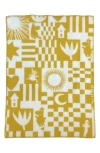 Klippan Moomin Wool Baby Blanket In Yellow