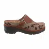 Klogs Footwear Women's Austin Backless Clog In Taupe Suede Tapestry In Brown